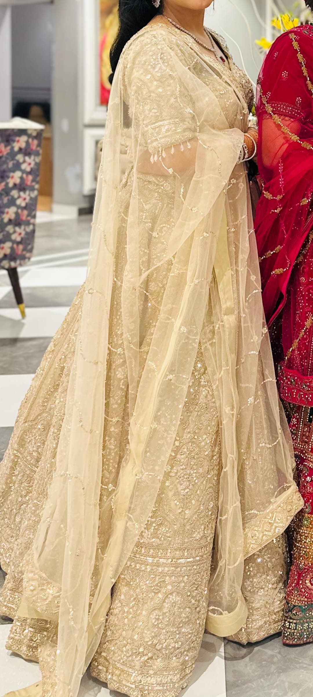 Lehnga off white colour available for sale