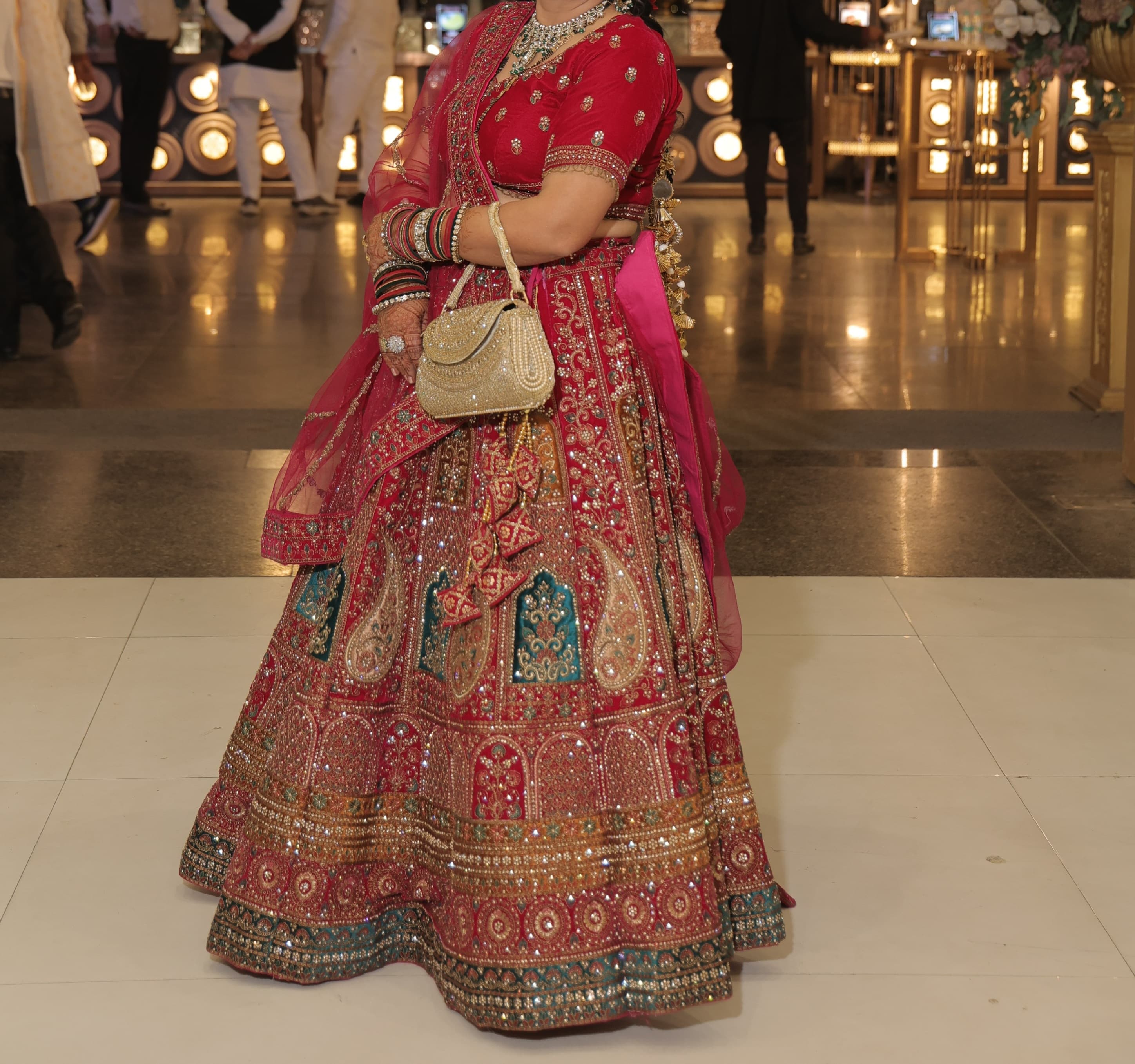 Lehnga  red colour  available for sale